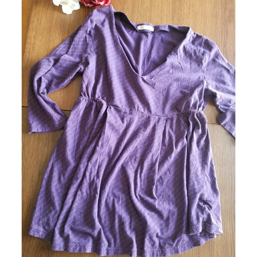Purple maternity long sleeve shirt | old navy